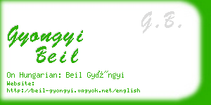 gyongyi beil business card